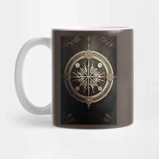 Nordic Vegvisir Symbol Minimalism Art Print Mug